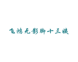 飞鸿无影脚十三姨